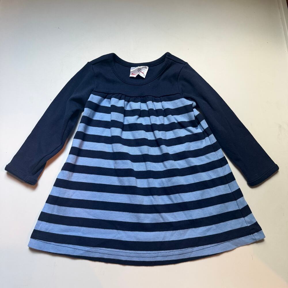 Hanna Andersson Navy Blue Stripe Play Dress